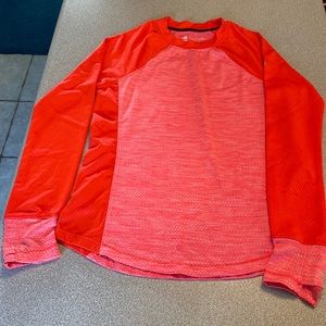 Bright Orange Exercise Long Sleeve T-shirt
